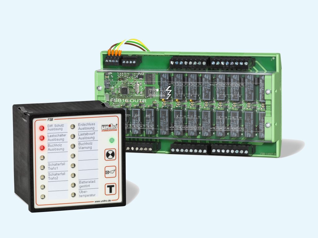 Unitro Fronttafel-Einbau-Module - UNITRO - Fleischmann Störmeldesysteme